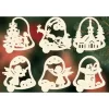Ratags, décos de Noël lumineuses en bois 6 Clochettes De Noël En Bois Avec Motifs - Set N° 19