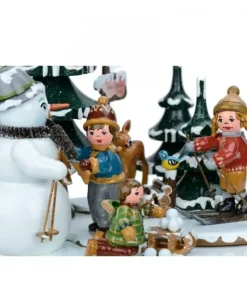 Hubrig, figurines pour enfant Boite A Musique Noël, Jeux D'Enfants Dans LÀ Neige