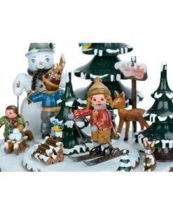 Hubrig, figurines pour enfant Boite A Musique Noël, Jeux D'Enfants Dans LÀ Neige