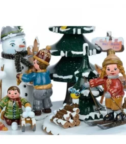 Hubrig, figurines pour enfant Boite A Musique Noël, Jeux D'Enfants Dans LÀ Neige