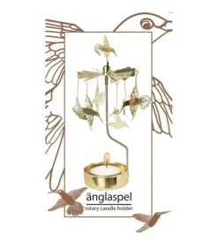 Pluto Produkter, déco de Noël Scandinave Bougeoir Carrousel Colibri En Metal Dore