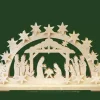 Ratags, décos de Noël lumineuses en bois Bougeoir Electrique Led Crèche Lumineuse En Bois