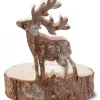 Waldfabrik, photophore en bois et étoile sapin de Noël Bougeoir En Bois Brame Du Cerf, 13 Cm