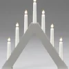 Konstsmide, guirlandes lumineuses de Noël Chandelier En Bois Scandinave, Laque Gris Mat, 7 Ampoules