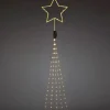 Konstsmide, guirlandes lumineuses de Noël Cime Sapin De Noël, Voile Guirlande Avec Etoile Doree, 274 Diodes Led