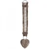 Waldfabrik, photophore en bois et étoile sapin de Noël Décoration Murale Montagne 46 Cm Avec Coeur Motif Blanc