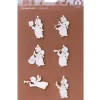 Waldfabrik, photophore en bois et étoile sapin de Noël Décorations Pour Sapin 6 Mini Anges Pendentifs