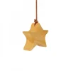 Waldfabrik, photophore en bois et étoile sapin de Noël Etoile En Bois D'Aulne A Suspendre, Asymetrique 6 Cm