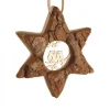 Waldfabrik, photophore en bois et étoile sapin de Noël Etoile En Bois, Motif Cisele Hiboux, 7 Cm