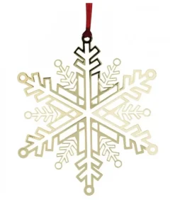 Pluto Produkter, déco de Noël Scandinave Flocon De Neige Design En Metal Dore A Accrocher