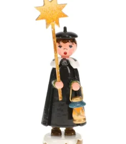 Hubrig, figurines pour enfant Garcon Chanteur Avec Etoile - Village De Noël Miniature