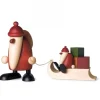 Köhler, Père Noël en bois Grand Père Noël Et Cadeaux Sur Luge, 19 Cm