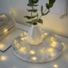 Konstsmide, guirlandes lumineuses de Noël Guirlande Led A Pile, 20 Diodes Ambrees, Fil Argente