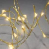 Konstsmide, guirlandes lumineuses de Noël Guirlande Led A Pile, 20 Diodes Ambrees, Fil Laiton