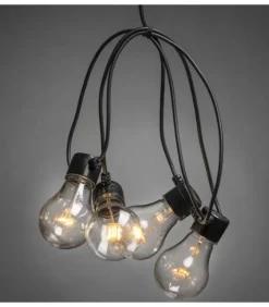 Konstsmide, guirlandes lumineuses de Noël Guirlande Lumineuse De Terrasse 10 M Extensible, 10 Ampoules Ambrees