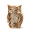 Waldfabrik, photophore en bois et étoile sapin de Noël Hibou En Bois D'Ecorce, 6,5 Cm