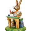 Hubrig, figurines pour enfant Lapin De Paques En Bois Ecolier Intelligent