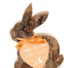 Waldfabrik, photophore en bois et étoile sapin de Noël Lapin En Bois Couche, 8,5 Cm