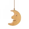 Waldfabrik, photophore en bois et étoile sapin de Noël Lune En Bois De Chene A Suspendre 12,5 Cm
