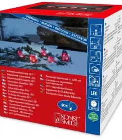 Konstsmide, guirlandes lumineuses de Noël Oiseaux Lumineux Led, 5 Rouge-Gorge