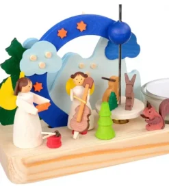 Graupner, décoration de sapin de Noël, Déco Noël enfant Petit Carrousel En Bois Anges Musiciens