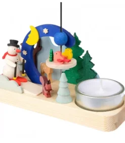 Graupner, décoration de sapin de Noël, Déco Noël enfant Petit Carrousel En Bois Bonhomme De Neige