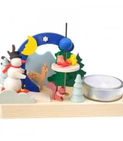 Graupner, décoration de sapin de Noël, Déco Noël enfant Petit Carrousel En Bois Bonhomme De Neige