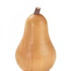Waldfabrik, photophore en bois et étoile sapin de Noël Petite Poire En Bois Poli, 4 Cm