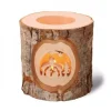 Waldfabrik, photophore en bois et étoile sapin de Noël Photophore En Bois, Motifs Ciseles, Crèche De Noël Et Etoile Filante