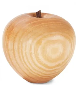 Waldfabrik, photophore en bois et étoile sapin de Noël Pomme En Bois Poli, 6,5 Cm