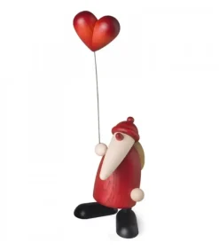 Köhler, Père Noël en bois Père Noël Rouge Avec Un Coeur