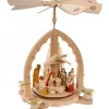 Richard Glasser, Pyramides de Noël allemandes Pyramide A 4 Bougies En Bois Pour Un Noël Traditionnel