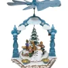 Hubrig, figurines pour enfant Pyramide A Bougies Winterkinder Enfants Dans LÀ Neige