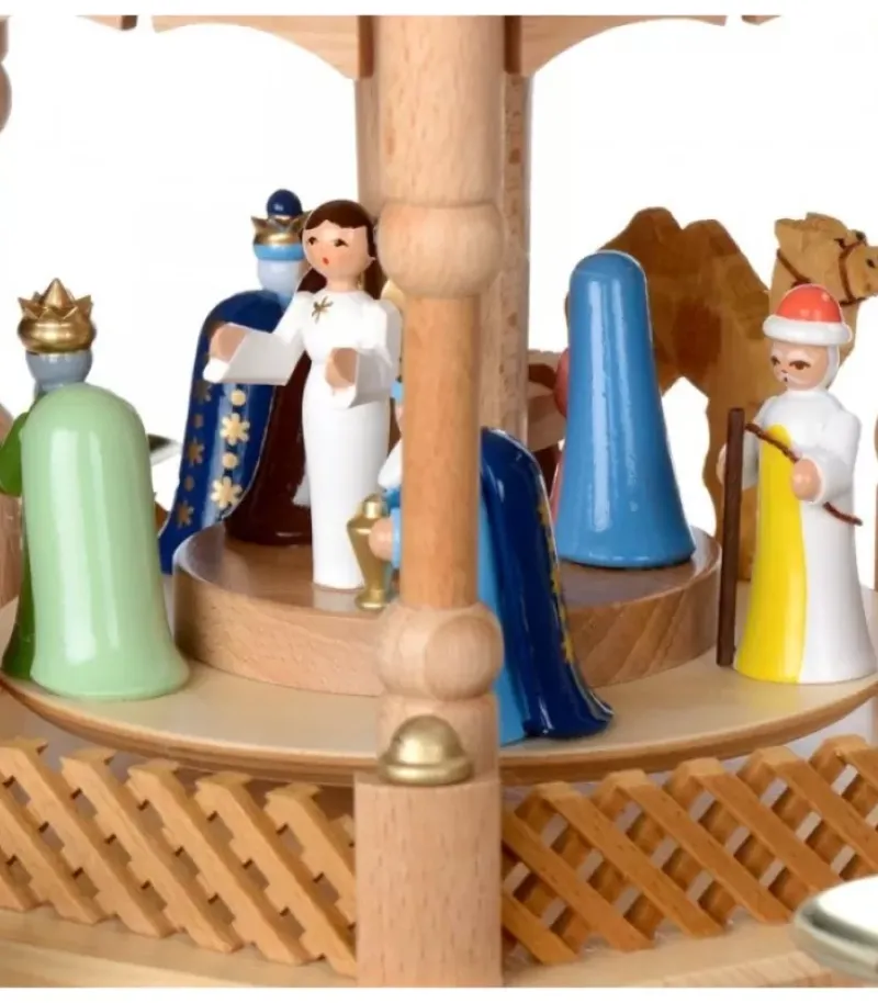 Richard Glasser, Pyramides de Noël allemandes Pyramide De Noël 2 Etages Avec Personnages Couleur
