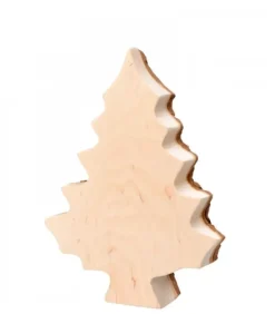 Waldfabrik, photophore en bois et étoile sapin de Noël Sapin En Bois Déco En Ecorce 15 Cm