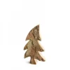 Waldfabrik, photophore en bois et étoile sapin de Noël Sapin En Bois, Forme Penchee 9 Cm