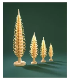 Richard Glasser, Pyramides de Noël allemandes Sapin Noël Bois Sculpte, 16 Cm