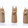 Schalling, crèche moderne Trois Anges De Noël En Bois Pour Crèche, 6 Cm
