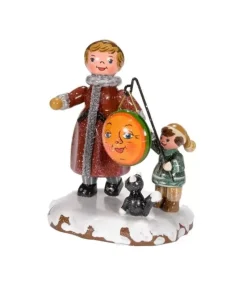 Hubrig, figurines pour enfant Village De Noël Miniature, Maman Et Fillette
