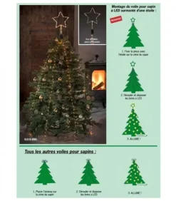 Konstsmide, guirlandes lumineuses de Noël Voile Guirlande Pour Sapin De Noël, 200 Diodes Led